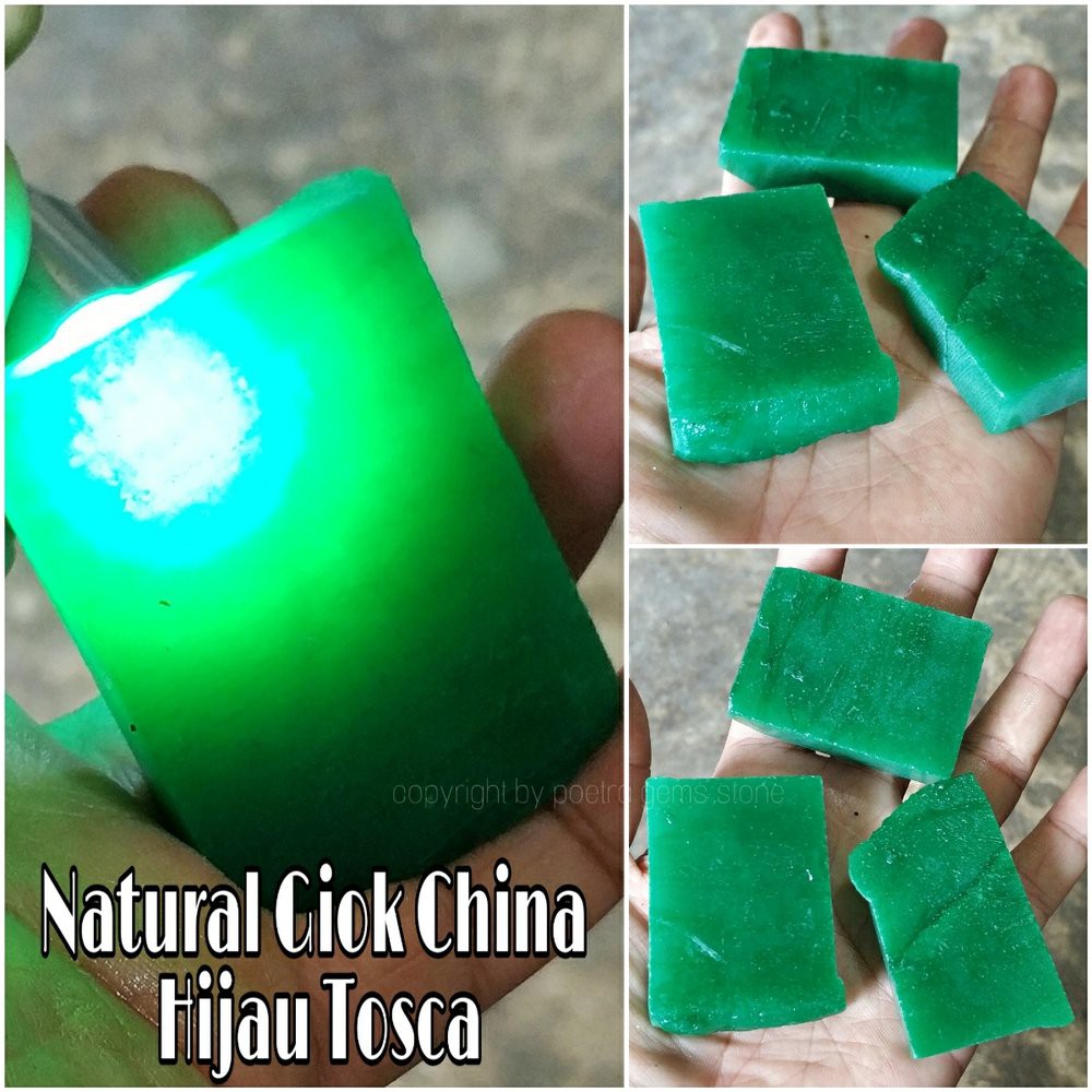 BAHAN ROUGH BATU AKIK NATURAL GIOK CHINA TOSCA