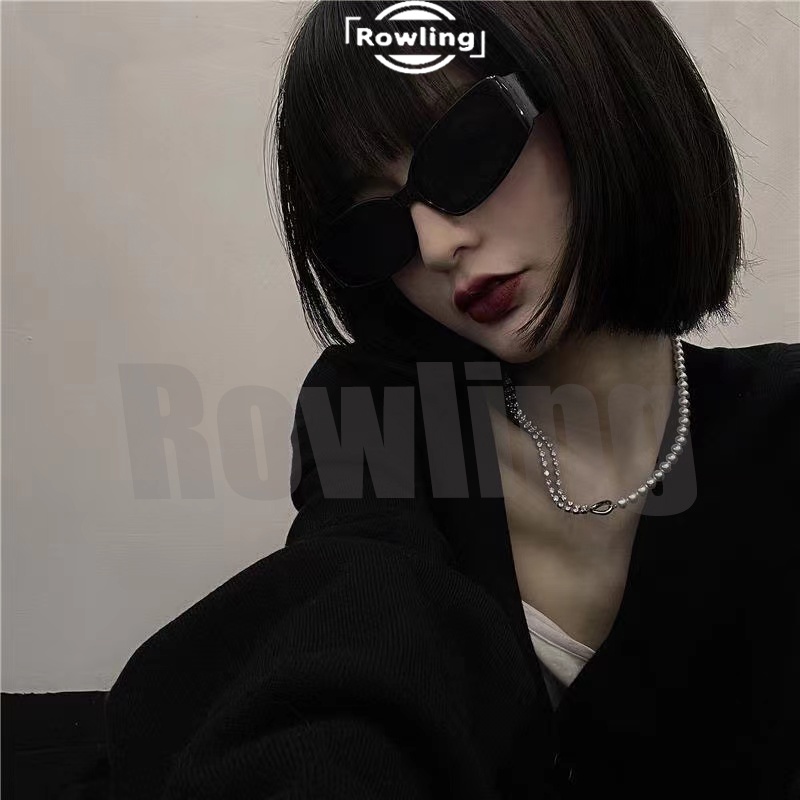 Rowling(ka-105)Kacamata Hitam  Perlindungan Anti Radiasi UV Unisex Sunglasses Hitam Terbaru Kotak Import Kacamata Fashion