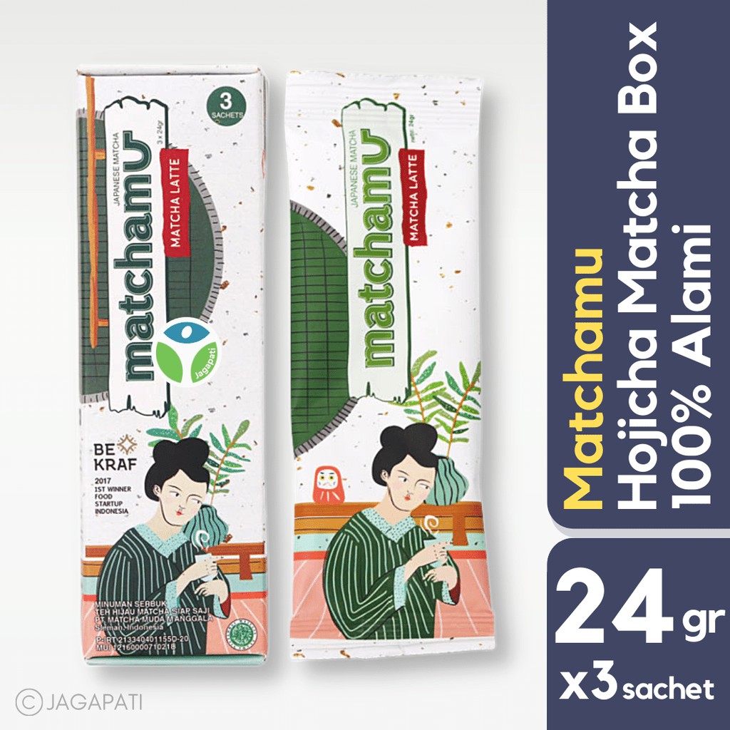 Matchamu - Matcha Latte 3 x 24gr (Box of 3 sachets