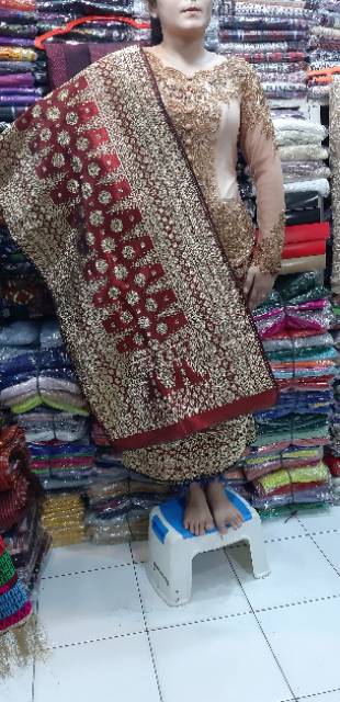 Songket Palembang tenunan tangan motif sisik naga..desain yg mewah dengan benang import premium..