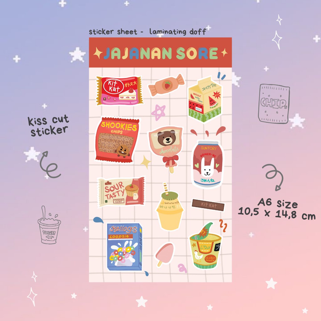 

[Last Stock] Sticker Sheet Jajanan Sore