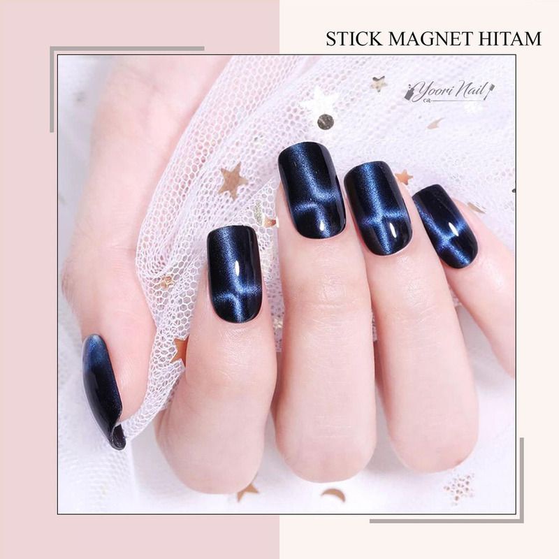 Stick Magnet hitam magnetic cat eye nail art cateyes magnet