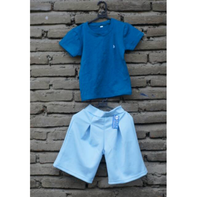 Kaos Polo + Kulot Scuba