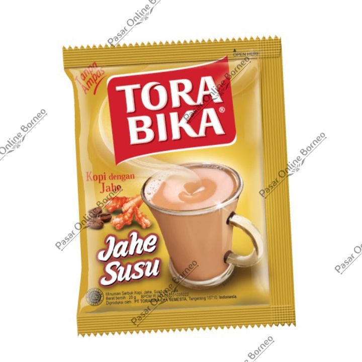 Kopi Tora Bika Susu Jahe 1 Renceng Isi 10 Bungkus