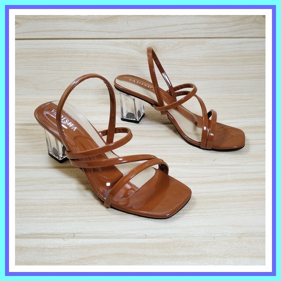 Sepatu Hak High Heels Fashion Wanita  Tm 12 Model Tahu Hels Perempuan Sapatu Ha Hils Cewek Chunki Ke