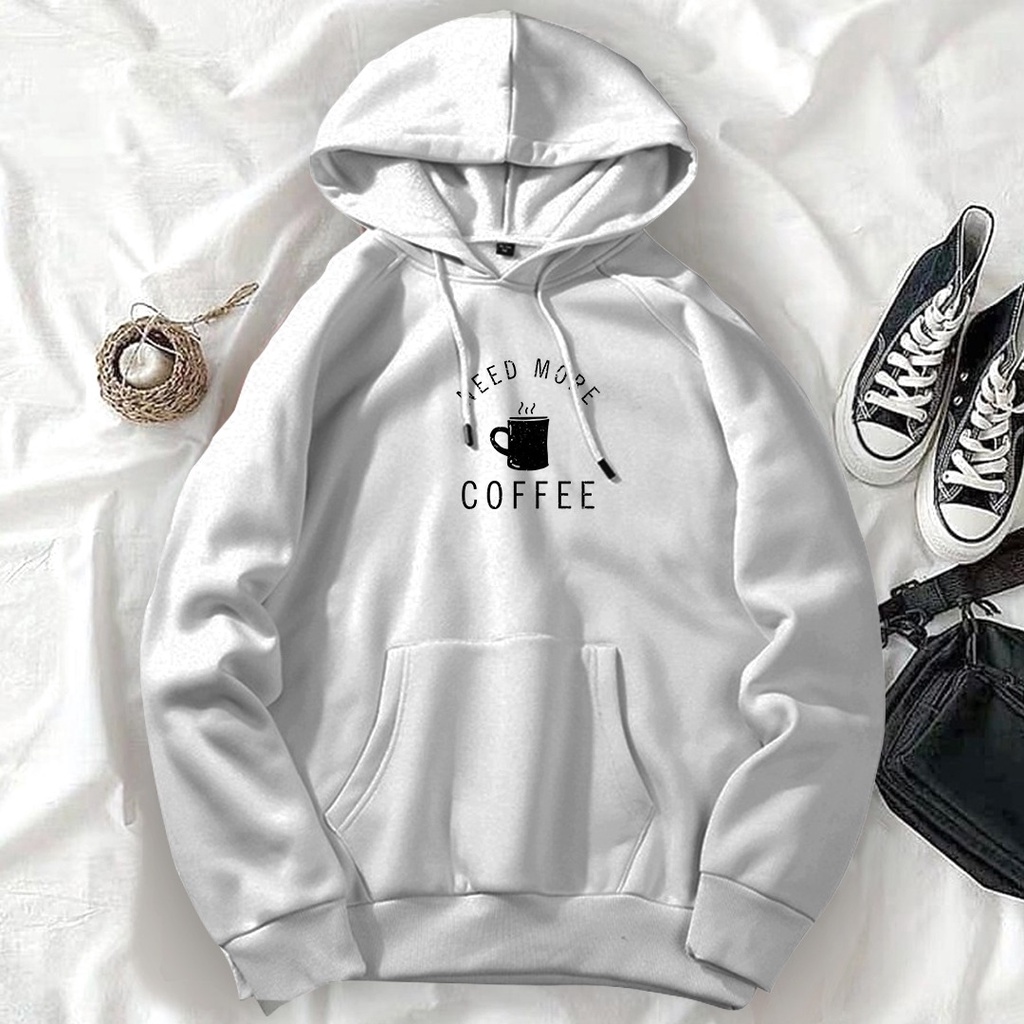 HOODIE UNISEX NEED MORE A CUP OF COFFEE / HOODIE UNISEX