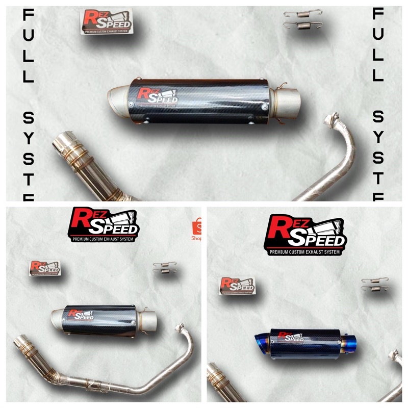 Knalpot Rez Speed model AR Fullsystem 110-155cc CBR CB 150r R15 v2 v3 GSX VIXION BYSON AEROX NMAX VA