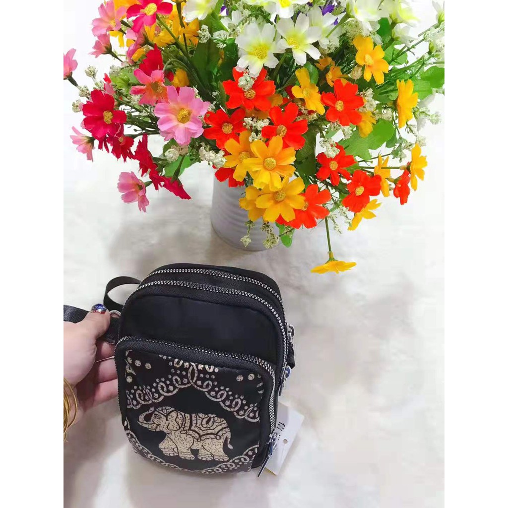 Tas Wanita Import Jinjing dan Selempang CHIBAO Mini CB2205 2205 Motif Campur Bahan Parasut Kualitas