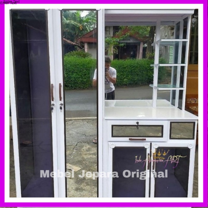 Lemari pakaian Baju Meja Rias Bahan Alumunium Kaca Minimalis