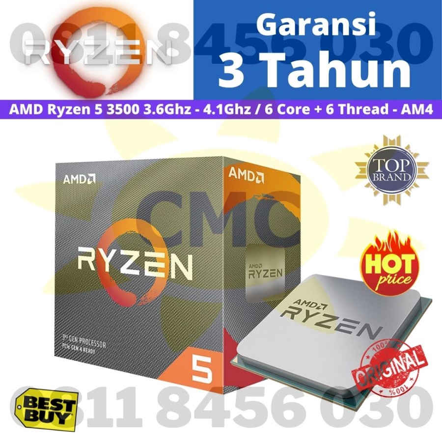 AMD Ryzen 5 3500 Box 3.6Ghz Up To 4.1Ghz Cache 16MB 65W AM4