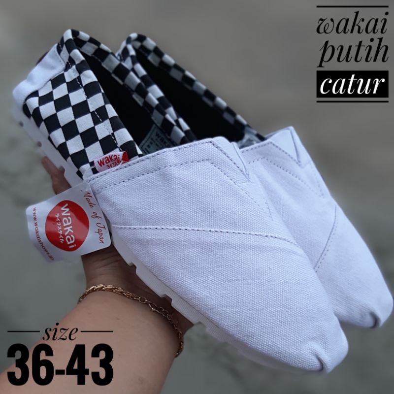 Sepatu Wakai Putih Full White Grade original