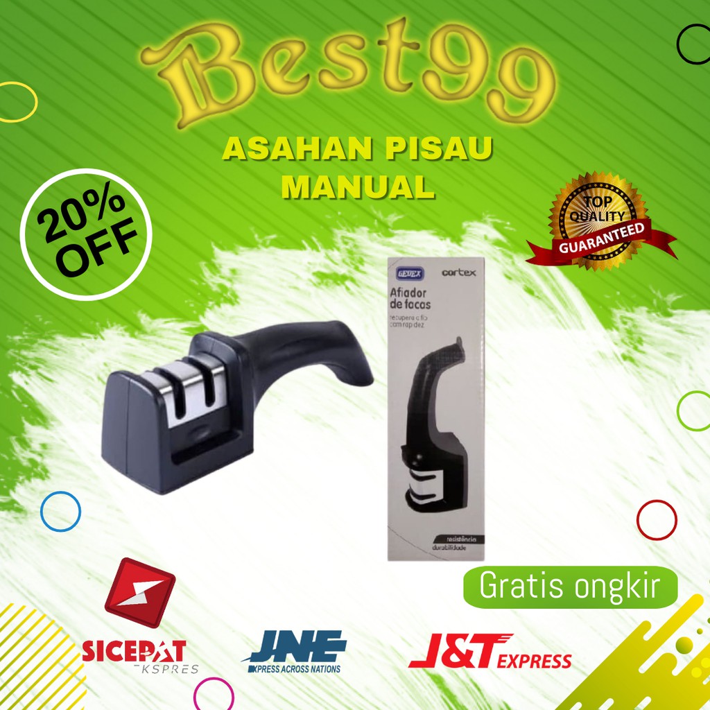 PENGASAH PISAU CORTEX ASAHAN PISAU DAN GUNTING MANUAL TANPA LISTRIK  DUA SLOT