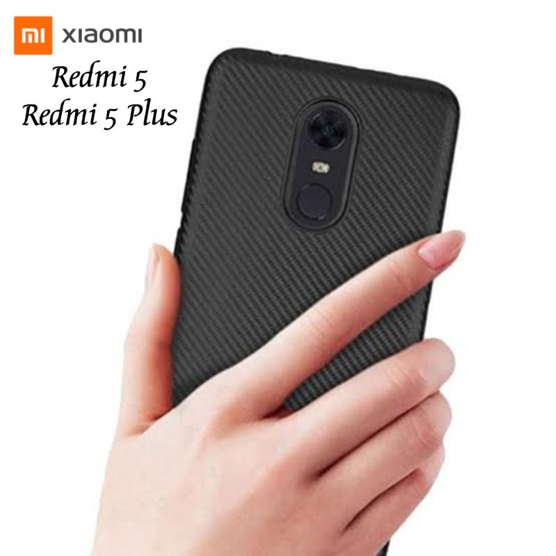 Case Xiaomi Redmi 5 Redmi 5 Plus Casing Soft Case Full Carbon Slim Black Cover Auto Focus Ori Premiu