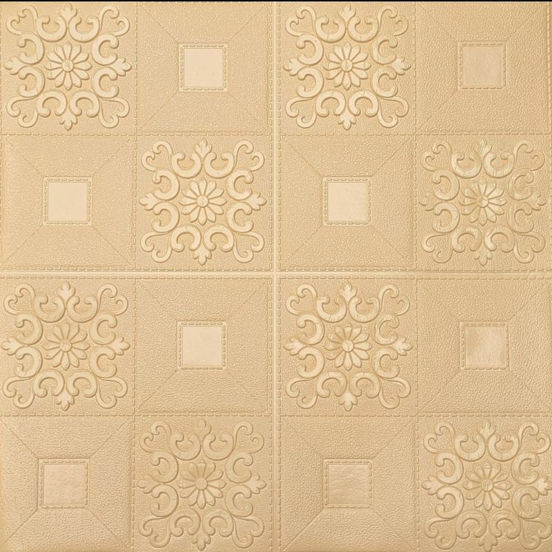 Brickfoam batik 3d 70x70cm Tebal 3mm-Batik gold polos