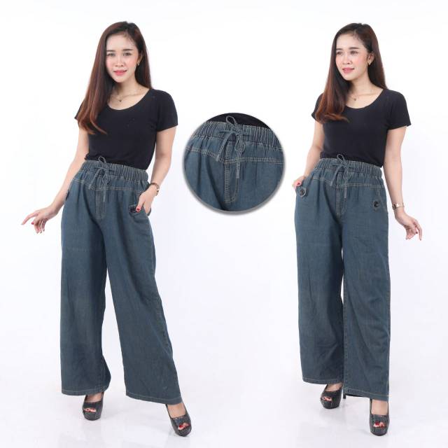 Celana kulot jeans wanita