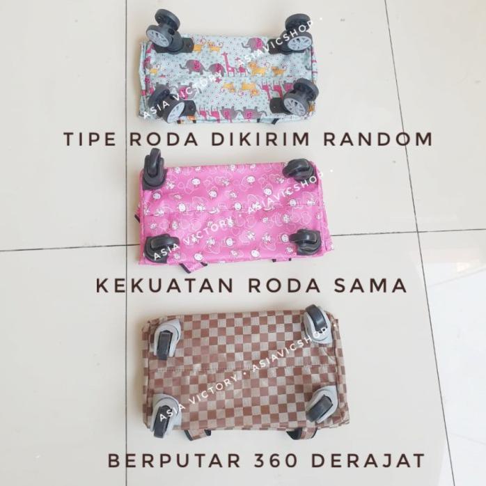 TAS TRAVEL TROLI BARANG BELANJA RODA 4 KUAT BESAR TROLLEY SHOPPING BAG