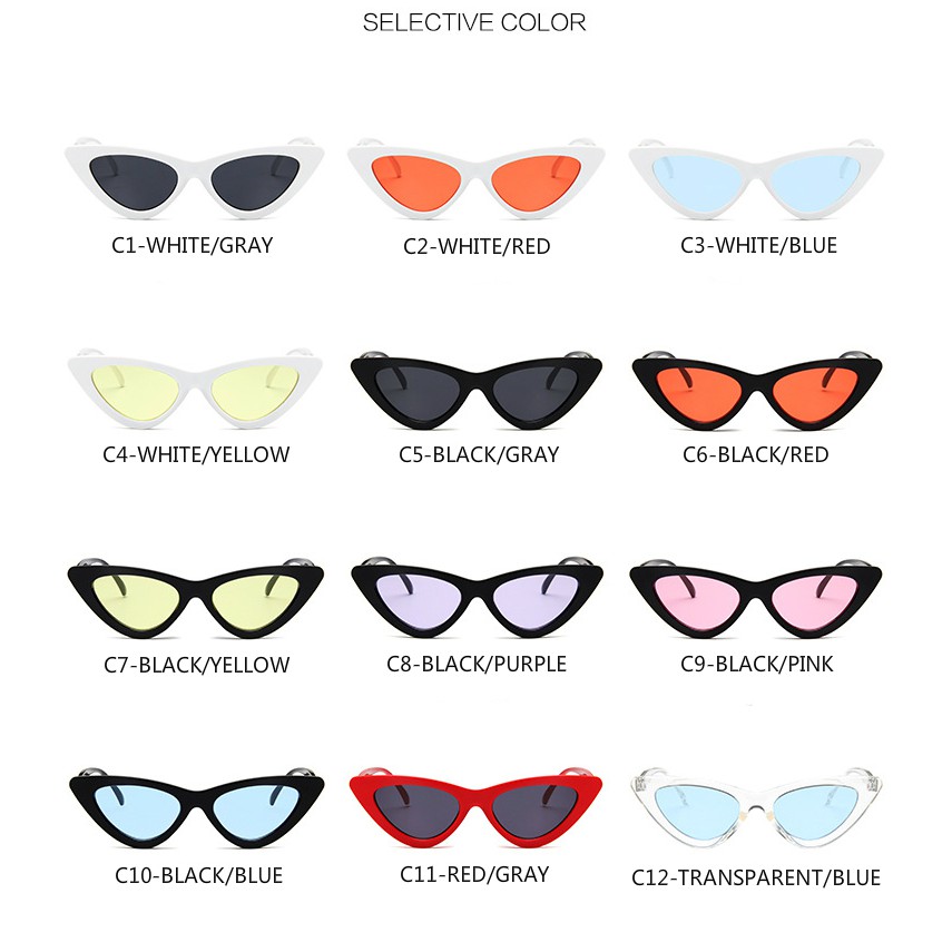 Fashion triangle cat eye ins net red street shooting retro avant-garde personality men and women sunglasses