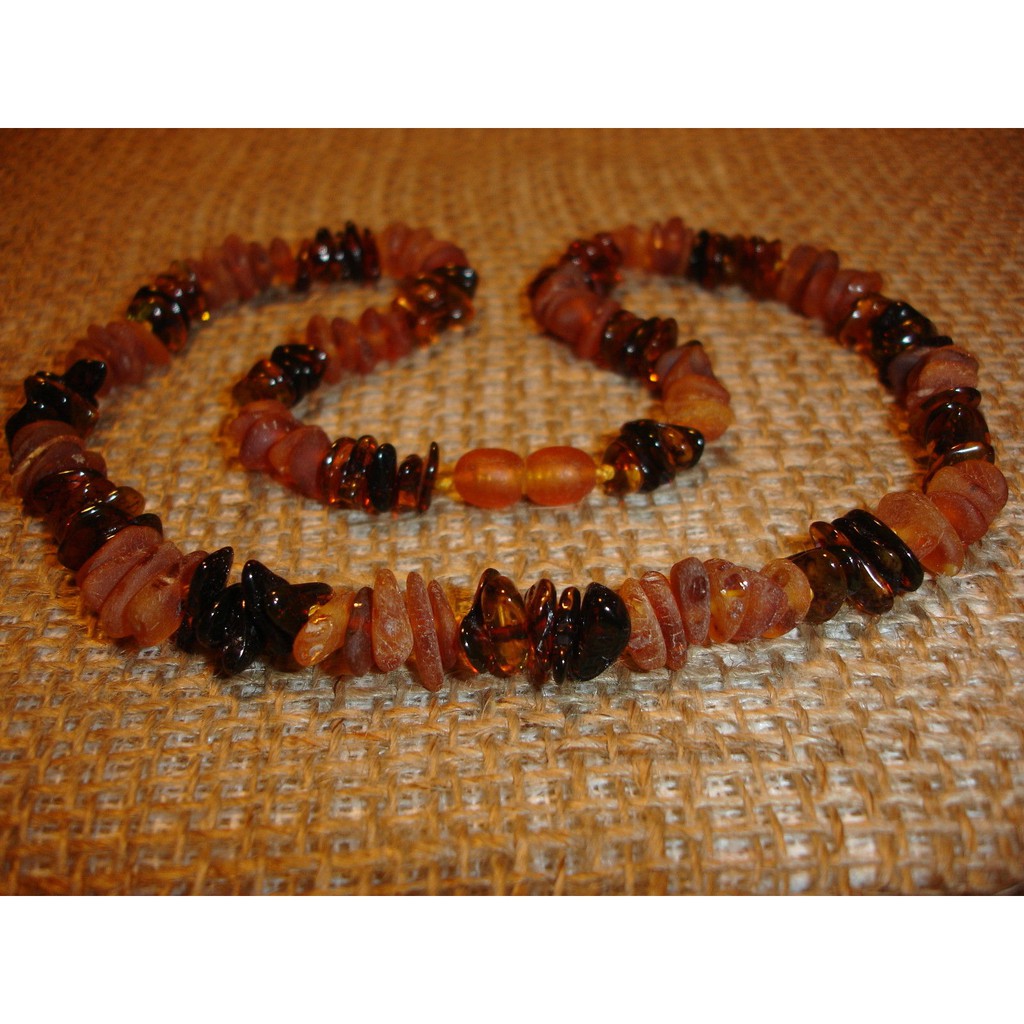 Genuine Raw and Polished Amber necklace 50 cm JAR003