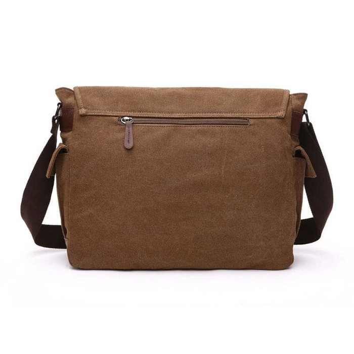 

Flash Sale - Tas Selempang Kanvas Tas Laptop 8802 Coklat Tas Pria Tas Import