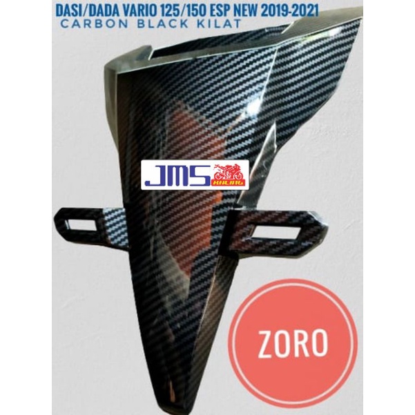 cover tutup carbon tameng dasi plat nomor depan vario 125 dan vario 150 led new tahun 2019-2021 zoro