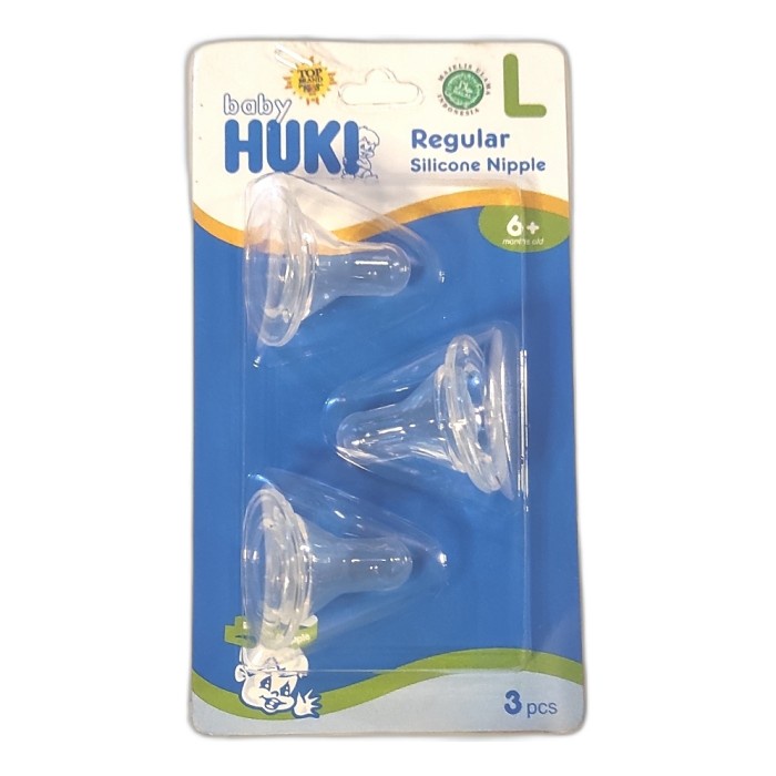 HUKI Dot Regular Silicone Nipples Blister isi 3 | Dot Reguler Huki