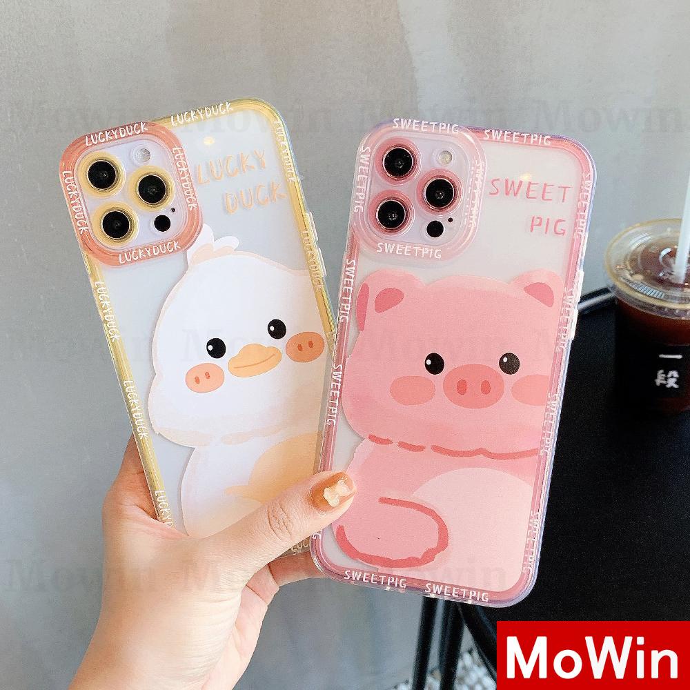 iPhone Case Silicone Soft Case Clear Case Square Edge Angel Eyes Camera Full Coverage Protection Shockproof Pink Yellow Cartoon Cute Style For iPhone 13 Pro Max iPhone 12 Pro Max iPhone 11 Pro Max iPhone 7 Plus iPhone XR XS MAX 7 7/8/S X/XS Pro Max Plus