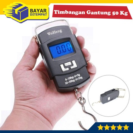 Timbangan Gantung 50 kg Digital Scale Barang Koper Barang Tas Traveling Wisata Ukuran 50kg Murah