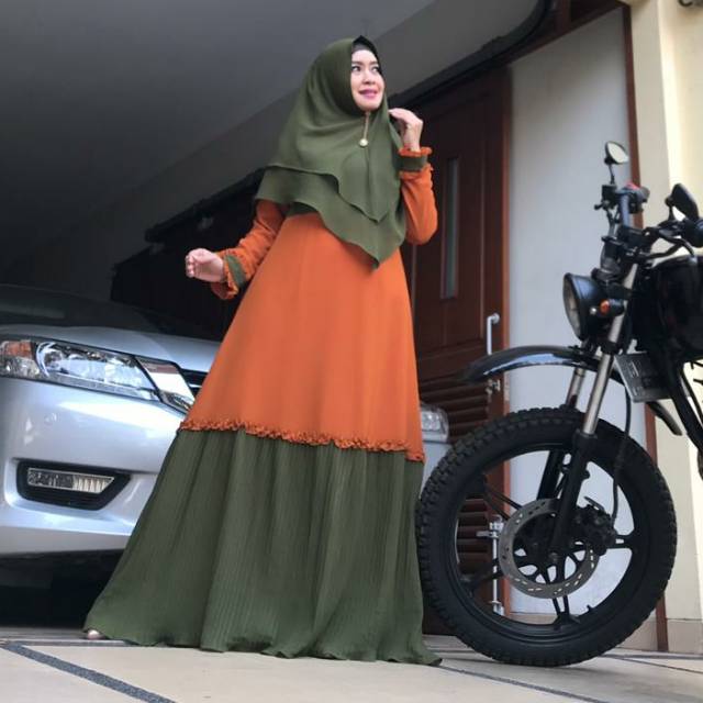 Gamis syari original/gamis syari set khimar
