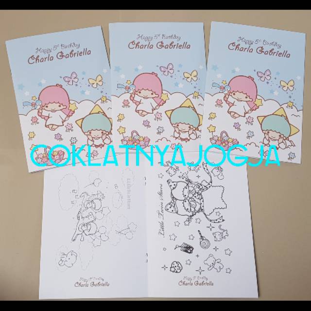 

Birthday Souvenir Activity Book Tema Little Twin Star