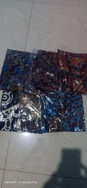 Kemeja Batik Lengan Pendek 021 Risna Batik Hrb026 Hem Batik Murah Seno Sogan Bakung Padi Manggar