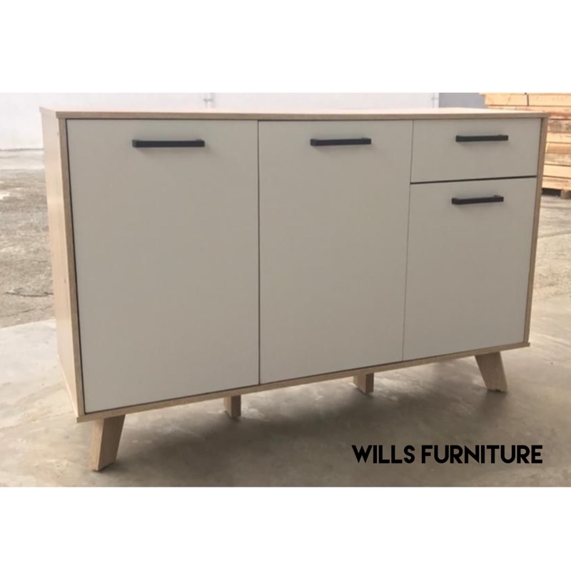 Buffet minimalis murah serbaguna buffet putih