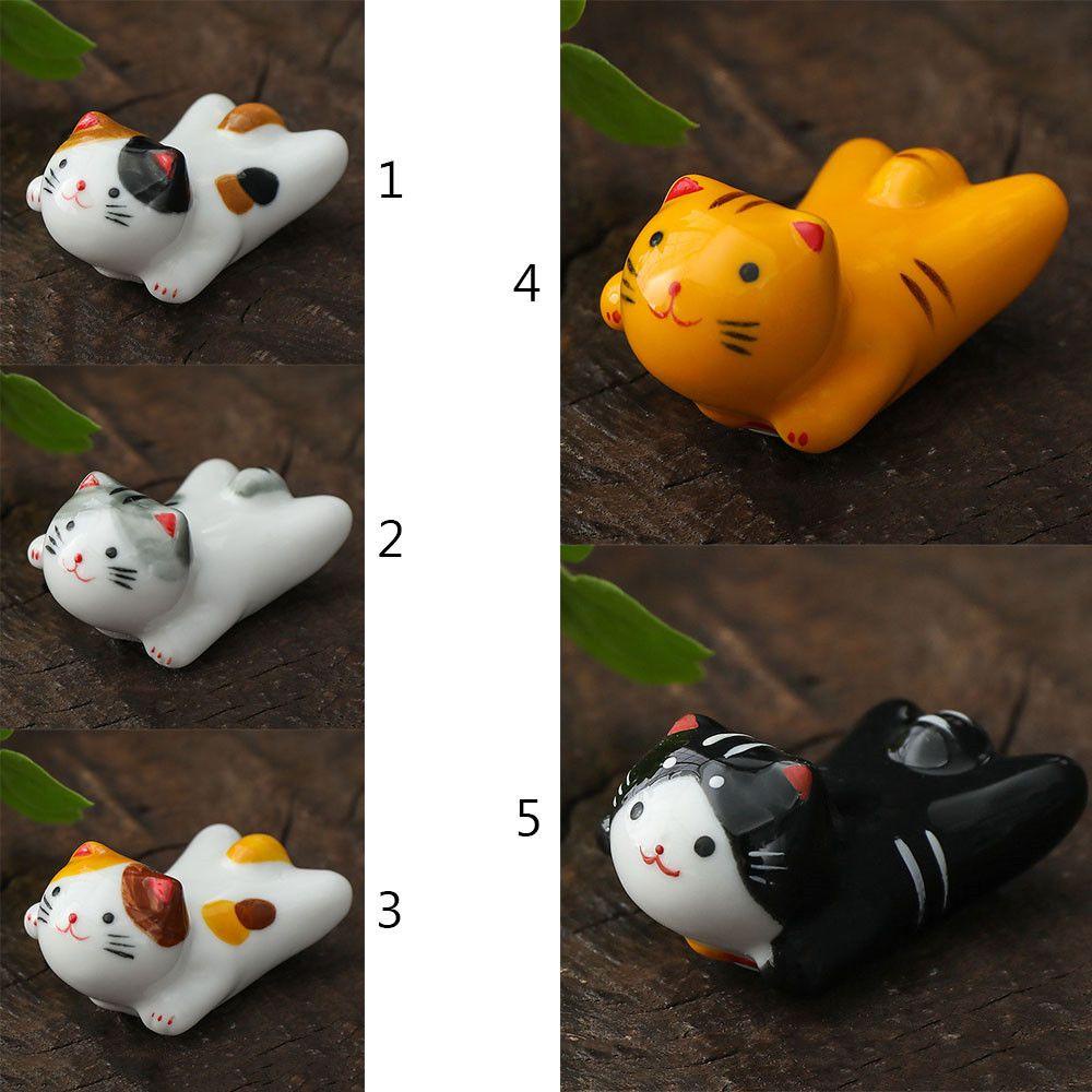 Stand Holder Sumpit Desain Halus Bentuk Kucing Nanas Multi Gaya Jepang