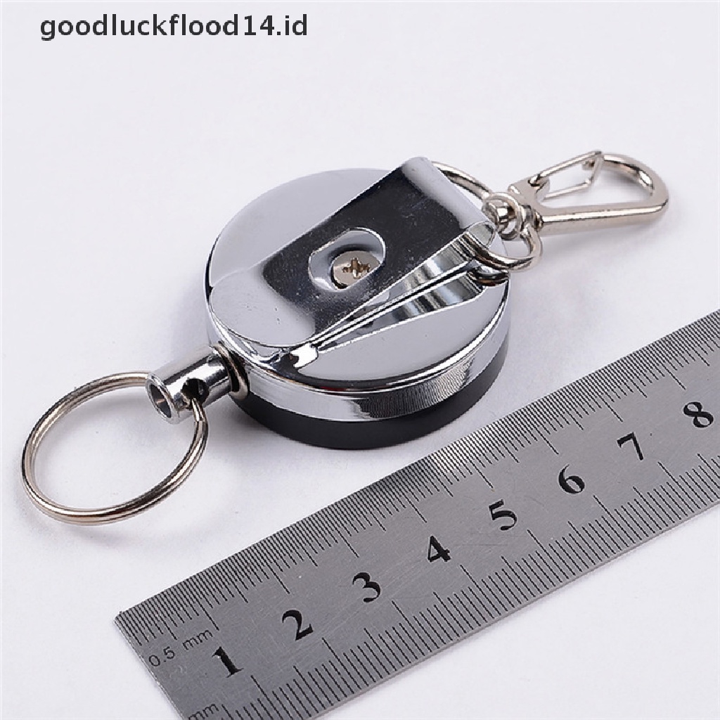 [OOID] Anti Lost Resilience Steel Wire Elastic Key Chain Recoil Sporty Alarm Key Rings  ID