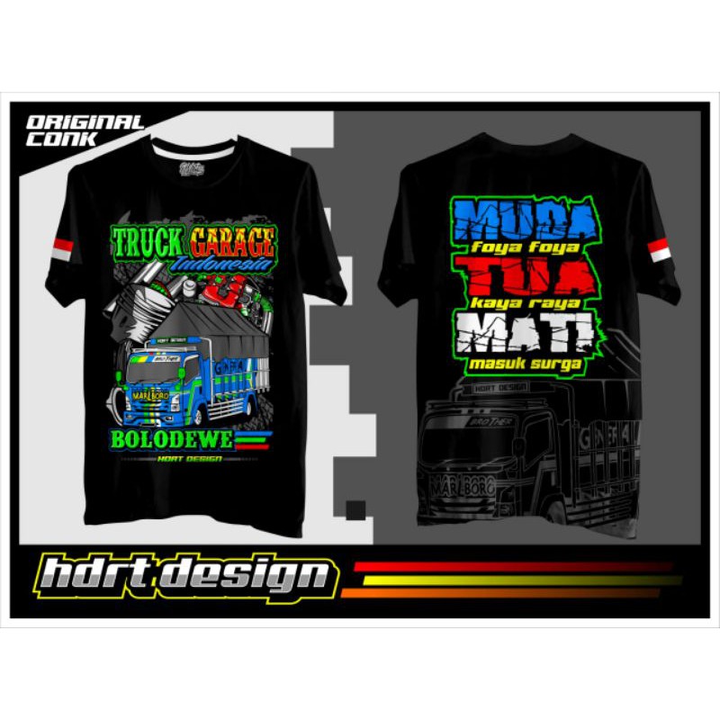 Jual Kaos Truck GARAGE INDONESIA Hitam Shopee Indonesia