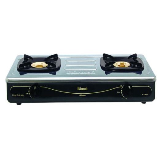 Rinnai Kompor 2 Tungku RI-602A Stainless Api Besar
