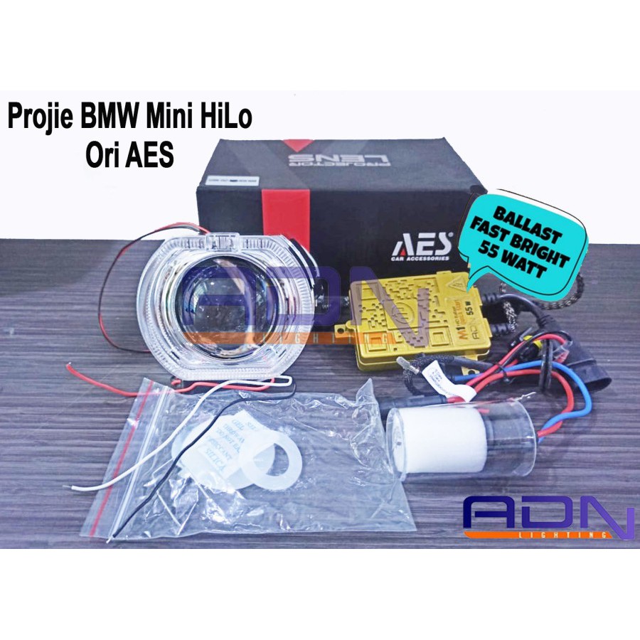 Paket Projector projie HID Mini BMW ballast 55W FastBright Ori AES pcs