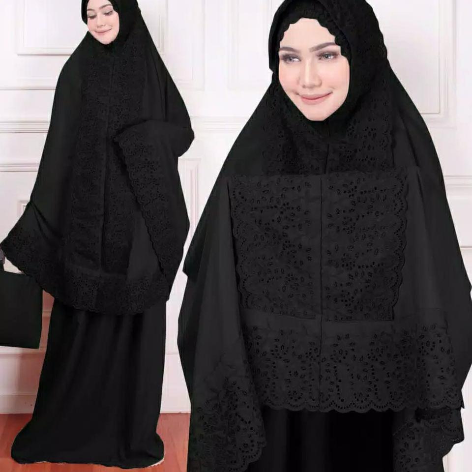 A Mukena  DewasaFatimah Khadijah KD  Dan Azizah Polos Bordir [DNO. 799857]