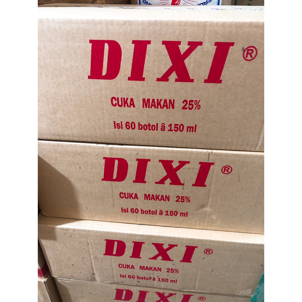 Jual Cuka Dixi 150ml X 60btl Dus Cuka Makan Dixi Kecil Karton Cuka