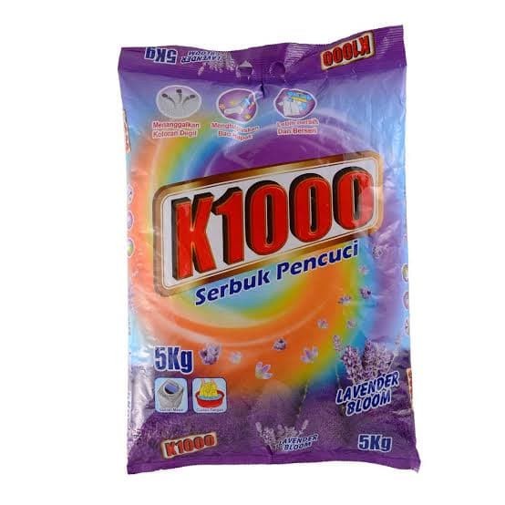 Detergent k1000 serbuk cuci 5 kg lavender Blossom sabun deterjen baju