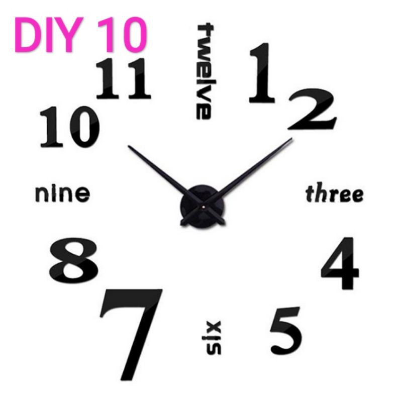 Jam Dinding DIY Unik Quartz Wall Clock Creative Dekorasi Interior-DIY 10