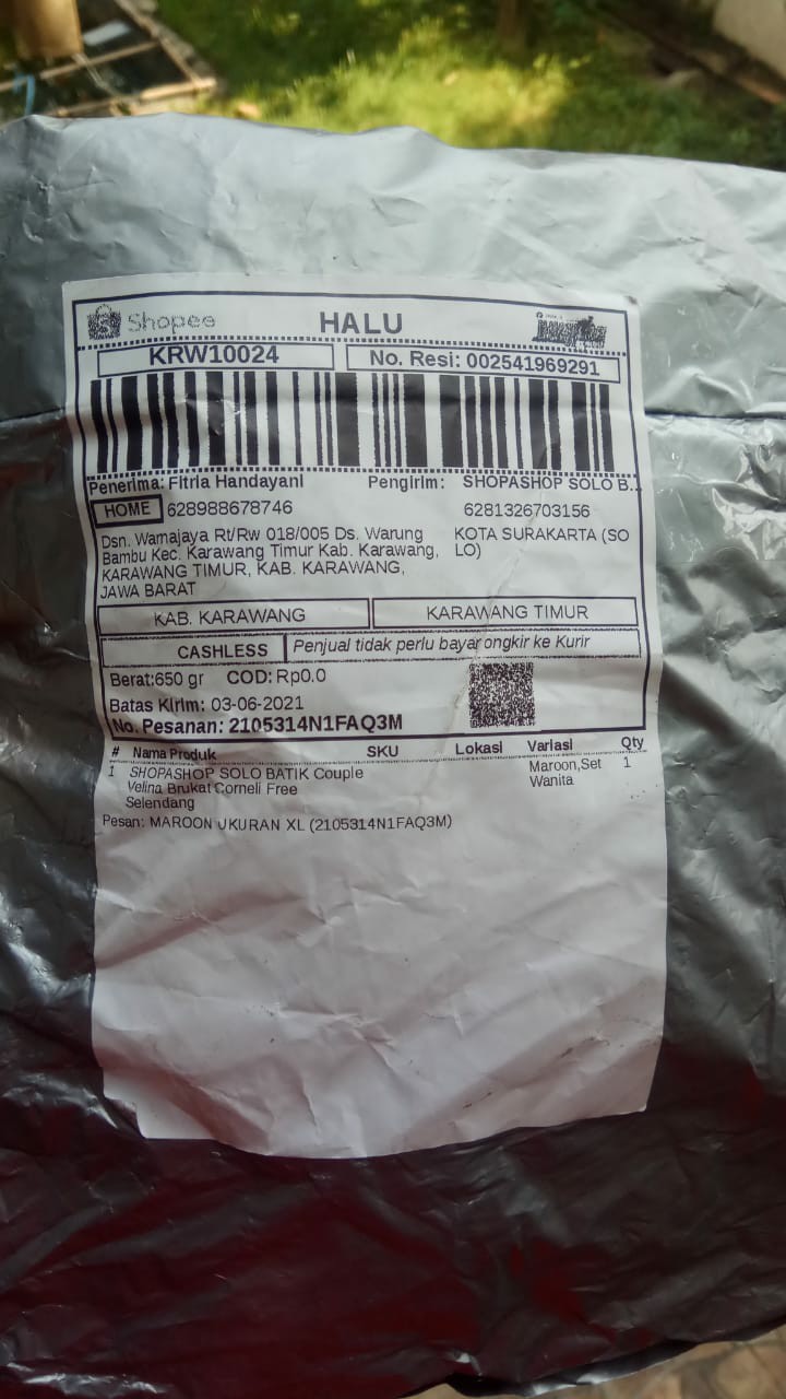 Shopashop Solo Batik Couple Velina Brukat Corneli Free Selendang