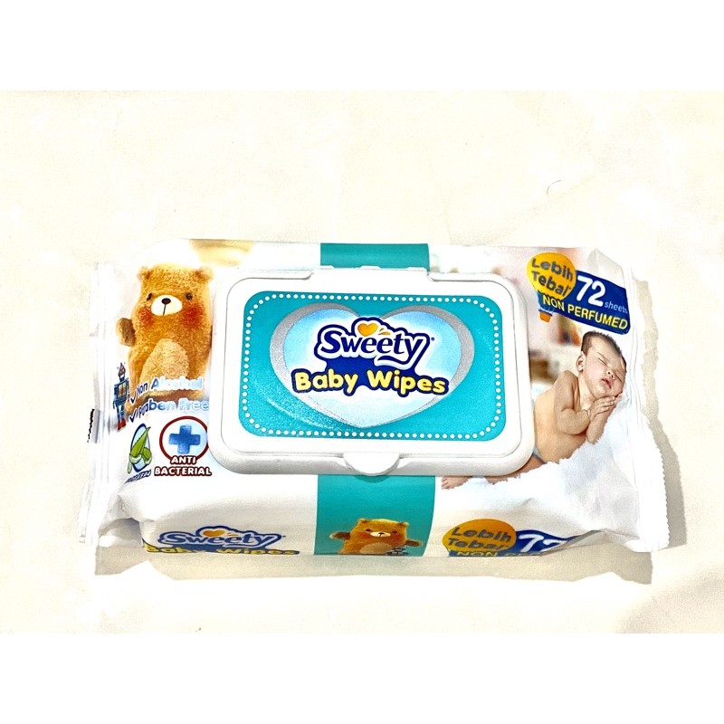 sweety wipes anty bacterial  aloe vera perfumed 72sheets-72sheets