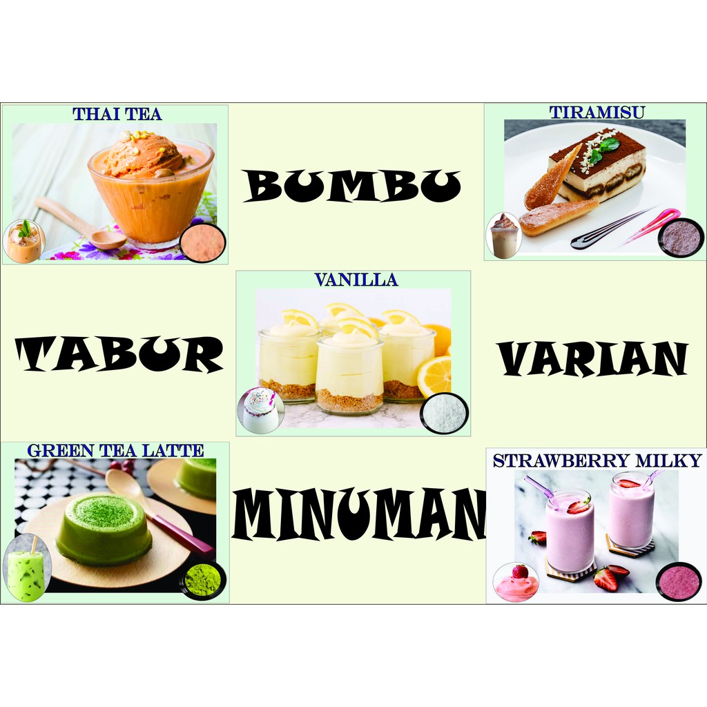 

BUBUK MINUMAN TERBAIK GREEN TEA LATTE STRAWBERRY MILKY THAI TEA TIRAMISU VANILLA ENK MURAH KEKINIAN