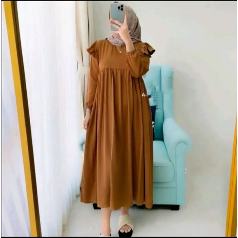 MIDI DRESS POLOS / MIDI SABIRA / MIDI DRESS HITAM / MIDI DRESS MURAH / BATIK PEKALONGAN