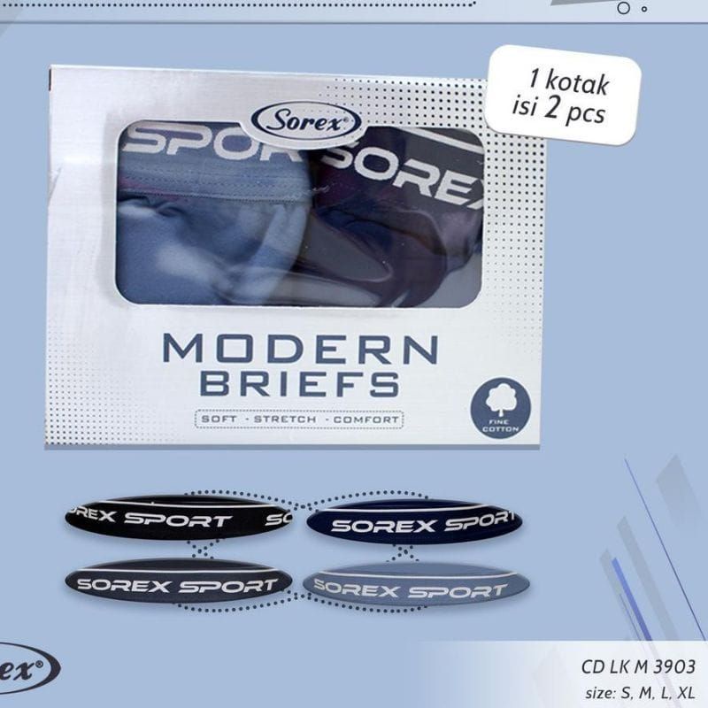 SOREX man Brief Cd Pria LK 3903 CD bahan Super Soft Nyaman di Pakainya