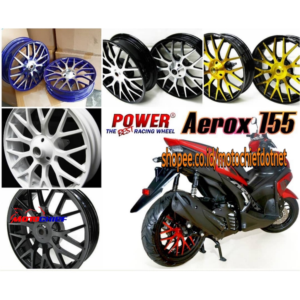 VELG RACING TAPAK LEBAR POWER AEROX 155 EVOLUTION ORIGINAL