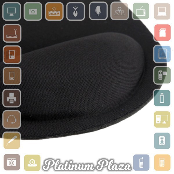 Brila Mouse Pad Ultra Slim Wrist Rest - 63911 - Black`60AFG8-