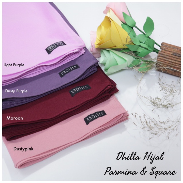 DHILLA HIJAB PASMINA AND SQUARE PASMIMA POLOS DAN SEGIEMPAT POLOS DHILLA