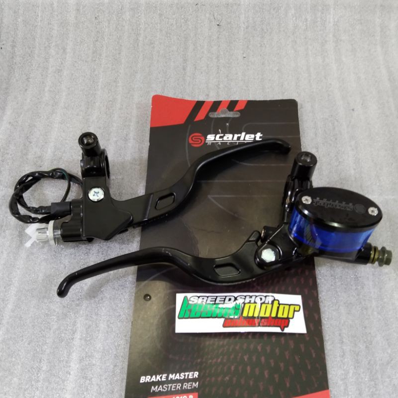 Master Rem Set Scarlet & Tabung Oval Smoke Tutup Hitam Handle Model Rcb