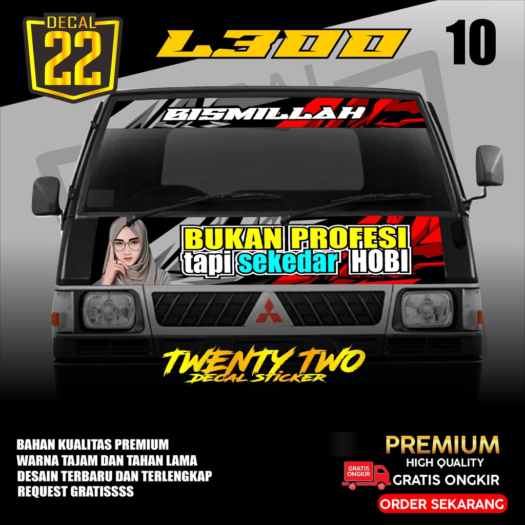 STIKER DECAL KABIN DEPAN L300 ,DECAL STIKER L300 KODE 10 Podo